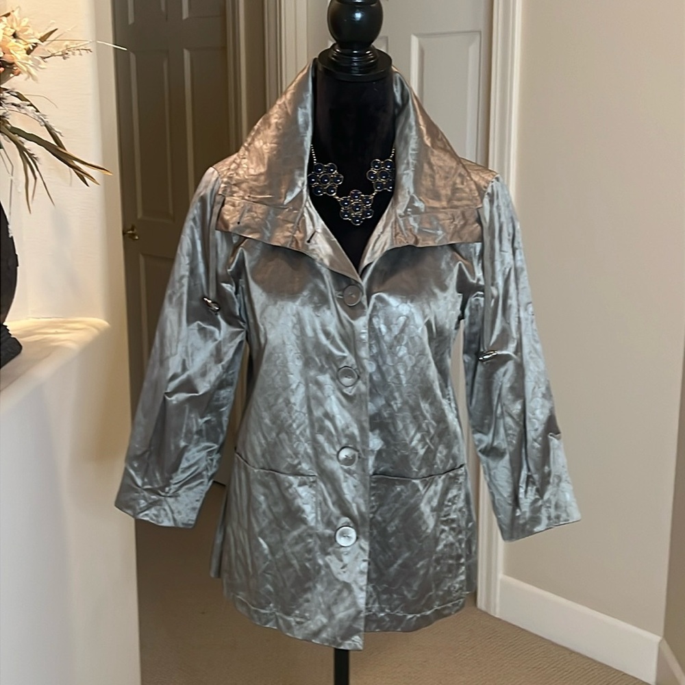Chico's Metallic Jacket Size 1